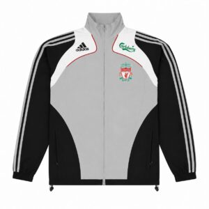 liverpool fc retro trackjacket grau/schwarz
