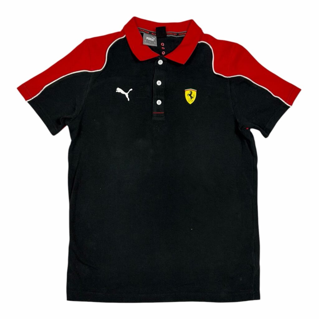 Ferrari x Puma Poloshirt – Schwarz/Rot