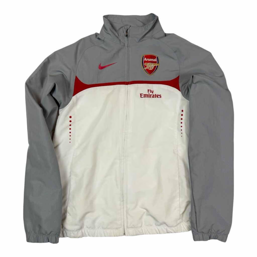 Arsenal FC Trackjacket – Weiß/Grau/Rot