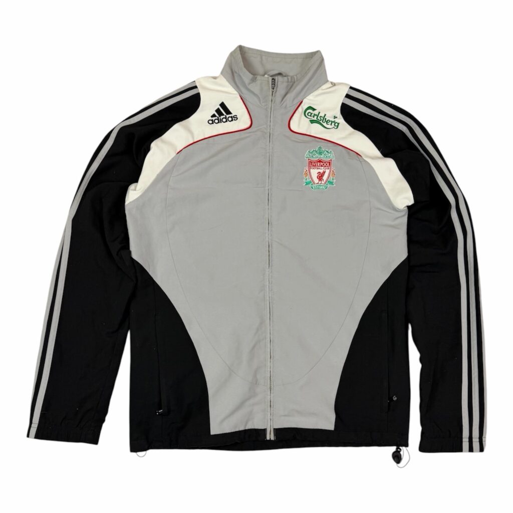 Liverpool FC Retro Trackjacket – Grau/Schwarz