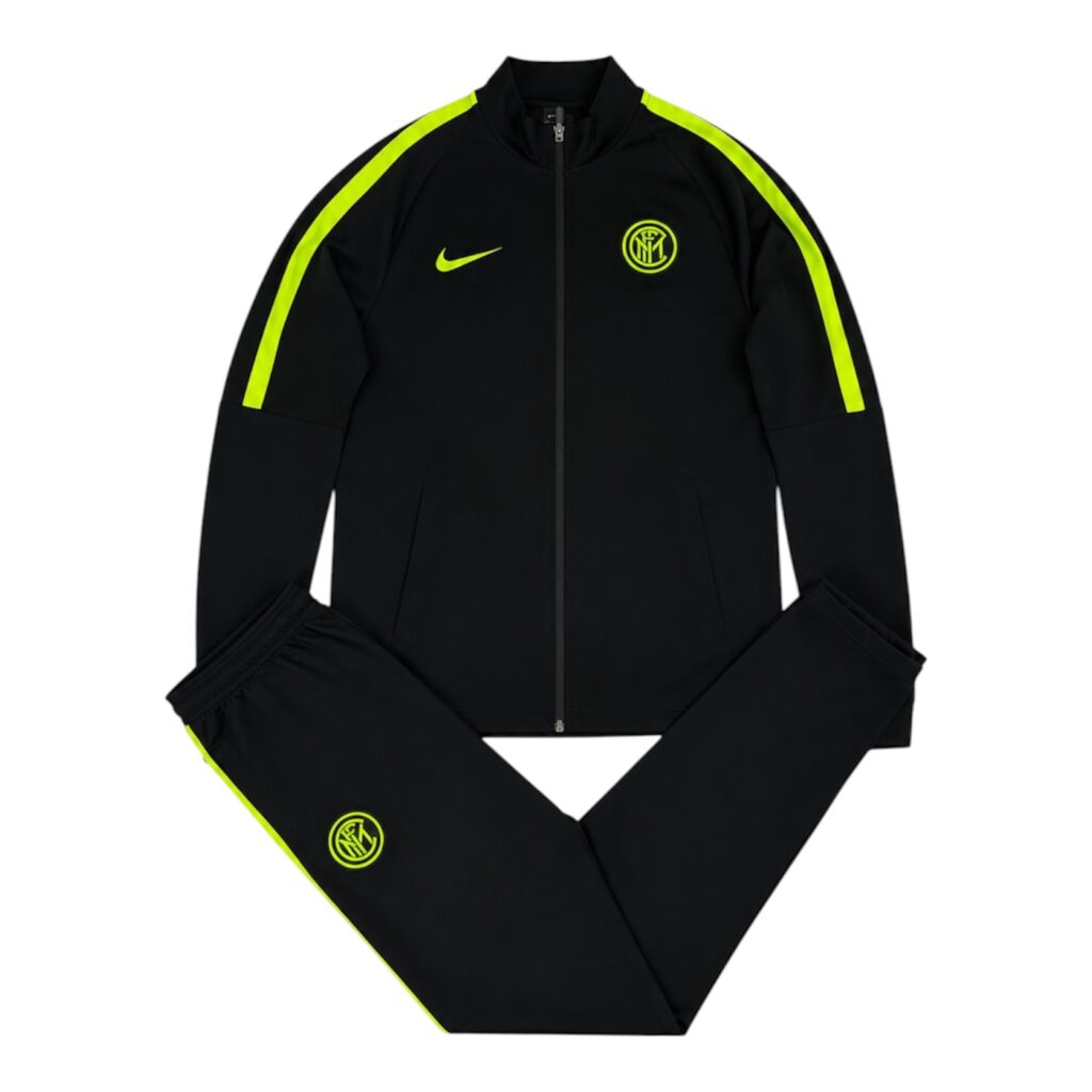 Inter Mailand Trackjacket-Set – Schwarz/Neongrün