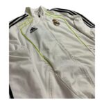 Real Madrid Trackjacket – Weiß/Neongrün