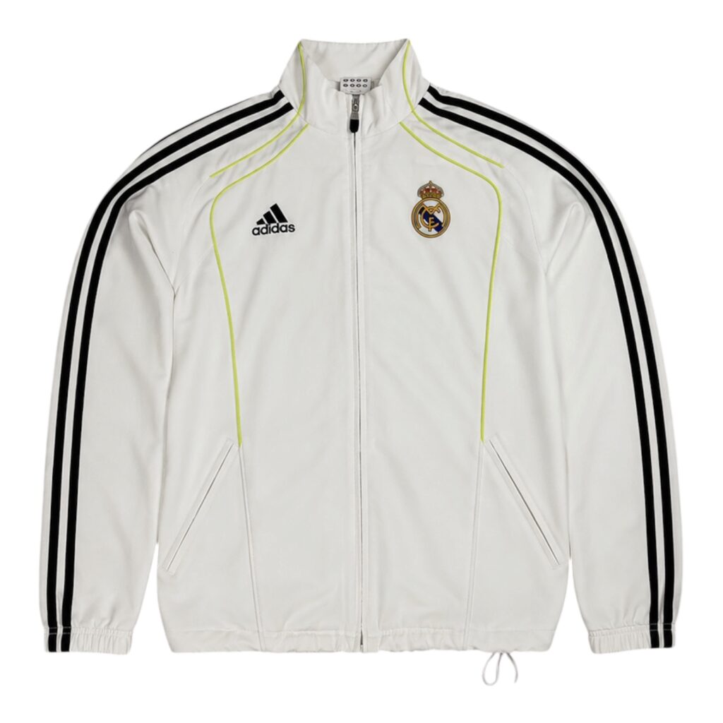 Real Madrid Trackjacket – Weiß/Neongrün