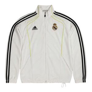 Shop real madrid trackjacket – weiß/neongrün