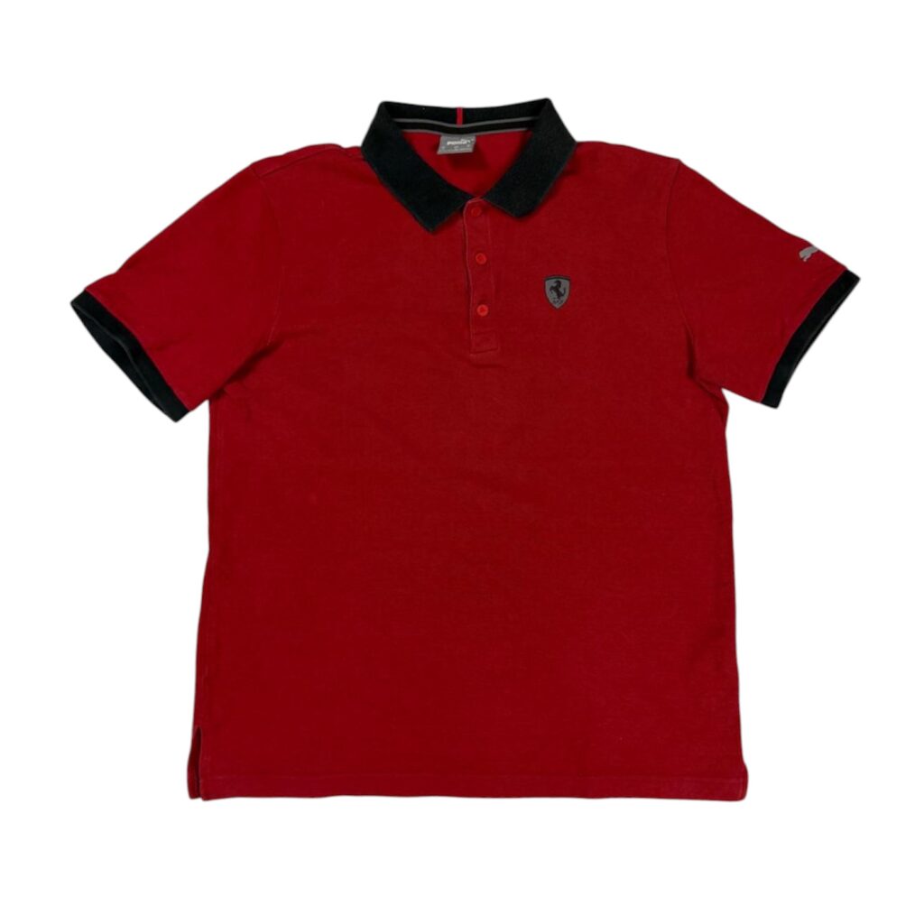 Ferrari x Puma Poloshirt – Rot/Schwarz