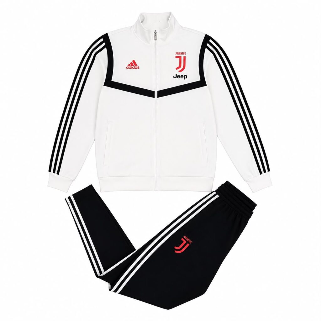 Adidas Juventus Trainingsanzug – Weiß/Schwarz