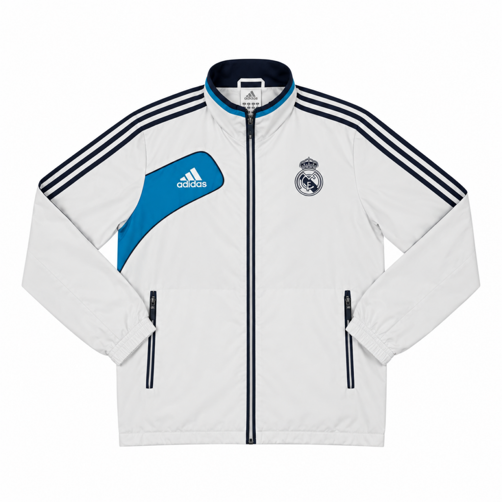 Adidas Real Madrid Trackjacket – Weiß/Blau