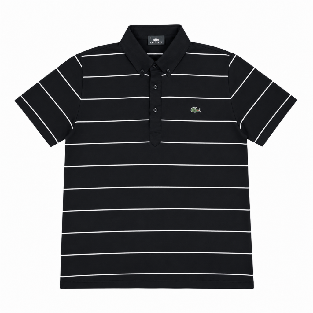 Lacoste Poloshirt – Schwarz/Weiß