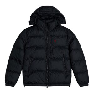 Polo Ralph Lauren Steppjacke in Schwarz, Größe M – Vorderansicht